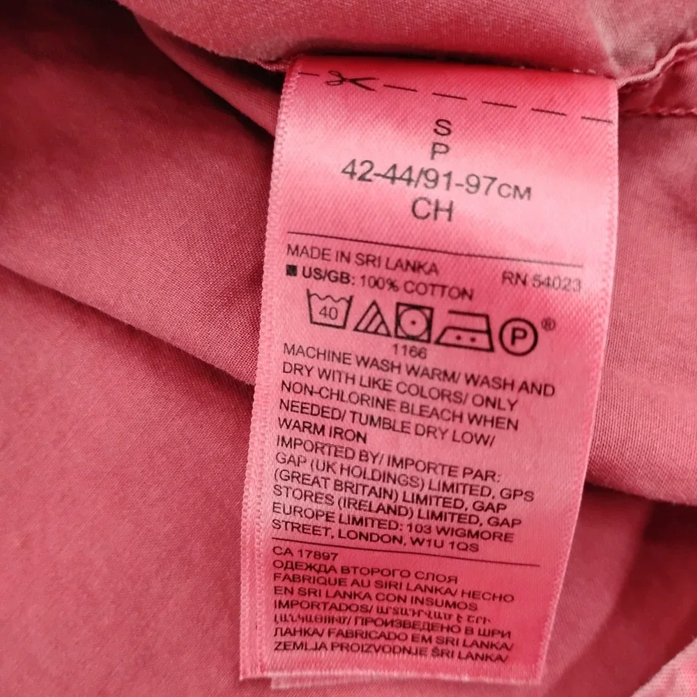 Banana Republic Mens Untucked Slim Fit Button Down Shirt Salmon Pink Small